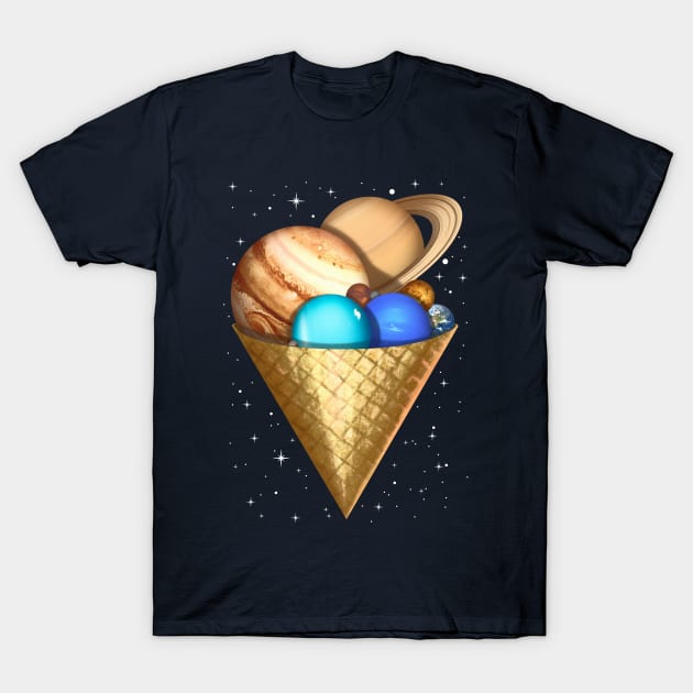 Planetary icecream T-Shirt by forsureee